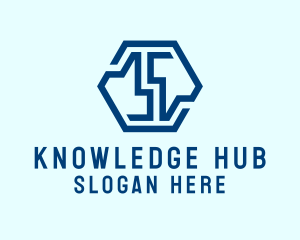 Digital Media - Hexagon Architectural Structure logo design