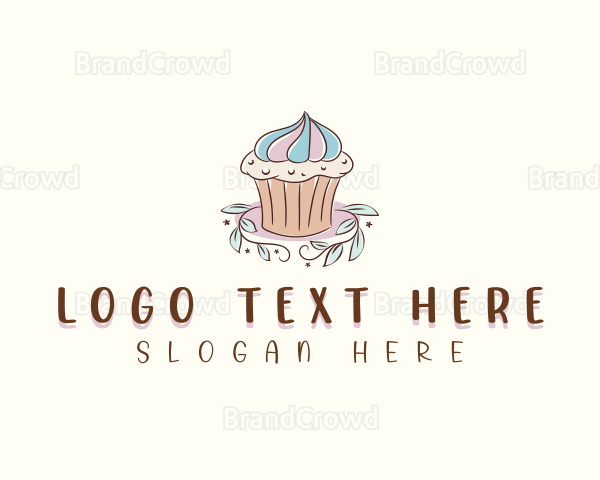 Sweet Dessert Cupcake Logo