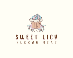 Sweet Dessert Cupcake  logo design