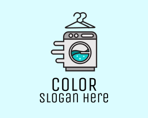 Laundromat Clothes Hanger  Logo