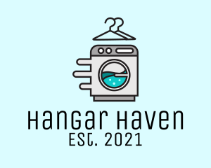 Hanger - Laundromat Clothes Hanger logo design