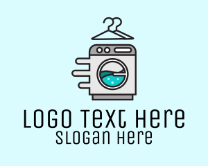 Laundromat Clothes Hanger  Logo