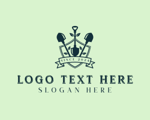 Landscaper - Shovel Garden Landscaper logo design
