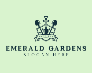 Shovel Garden Landscaper logo design