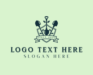 Planting - Shovel Garden Landscaper logo design