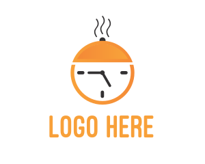 Lunch - Food Timer Clock logo design