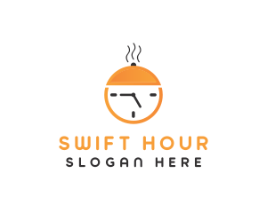 Food Timer Clock logo design