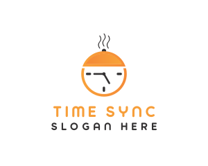 Food Timer Clock logo design