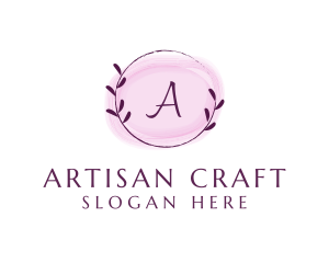 Craft - Feminine Watercolor Craft Wreath logo design