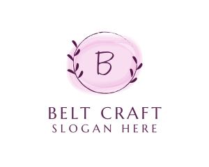 Feminine Watercolor Craft Wreath logo design