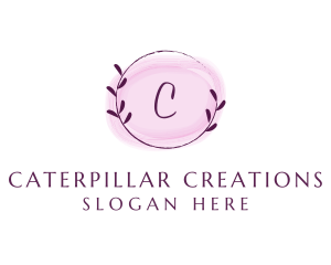 Feminine Watercolor Craft Wreath logo design