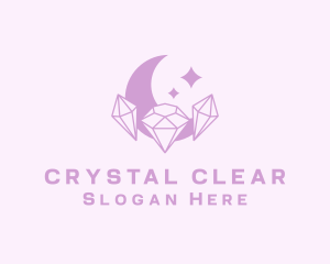 Crystal - Crystal Gem Moon logo design