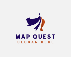 Texas Map Tourism logo design