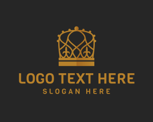 Leader - Gold Coronet Crown logo design