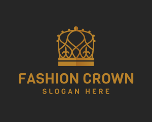 Gold Coronet Crown logo design