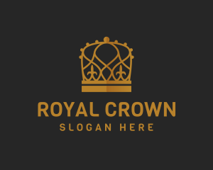 Gold Coronet Crown logo design