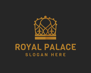 Gold Coronet Crown logo design