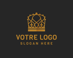 Monarchy - Gold Coronet Crown logo design