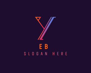 Digital Modern Letter Y Logo