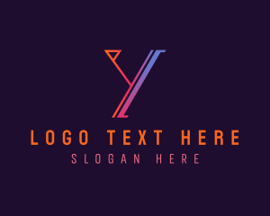 Letter Y - Digital Modern Letter Y logo design