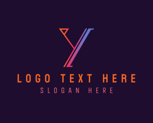 Digital Modern Letter Y Logo