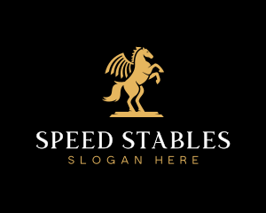 Horse Racing - Pegasus Horse Equestrian logo design