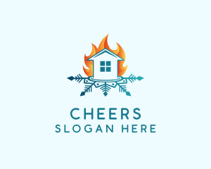 House Fire Snow Logo