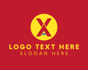 Letter Ax - Digital Gaming Circle logo design