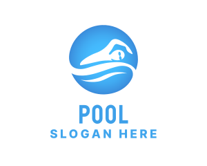 Swimming Man Sports logo design