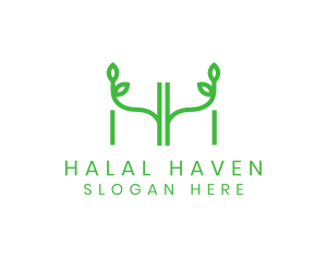 Leaf Spa Letter HH logo design