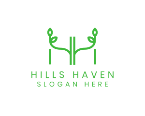 Leaf Spa Letter HH logo design