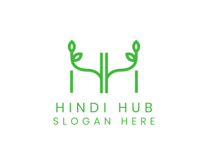 Leaf Spa Letter HH logo design