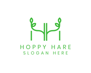 Leaf Spa Letter HH logo design