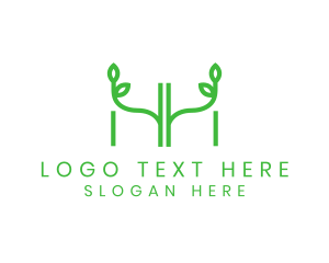 Leaves - Leaf Spa Letter HH logo design