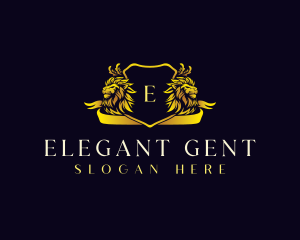 Elegant Lion Crest logo design