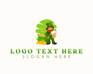 Saint - Leprechaun Beer Folklore logo design