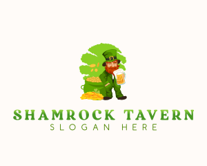 Leprechaun Beer Folklore logo design