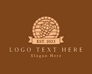 Brandy - Wine Wood Barrel logo design