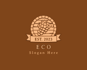 Wine Wood Barrel  Logo