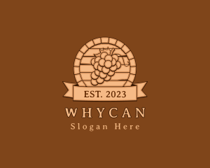Wine Wood Barrel  Logo