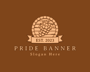 Wine Wood Barrel  logo design