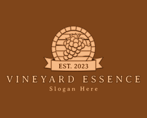 Wine Wood Barrel  logo design