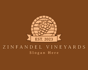 Wine Wood Barrel  logo design