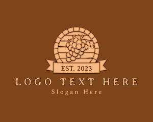 Old - Wine Wood Barrel logo design