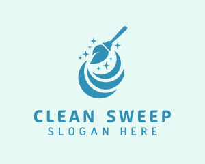 Mopping - Sanitary Mop Cleaning logo design