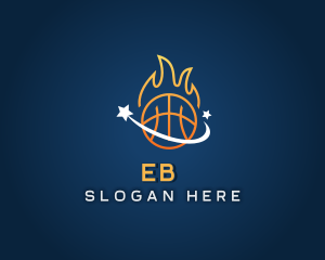 Fiery Sports Basketball Logo