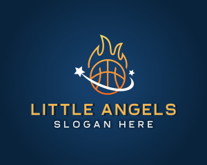 Fiery Sports Basketball Logo