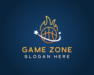 Fiery Sports Basketball logo design