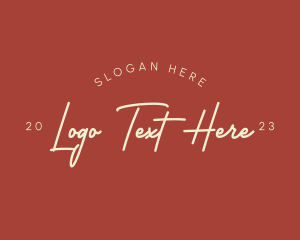 Retro - Simple Style Script logo design