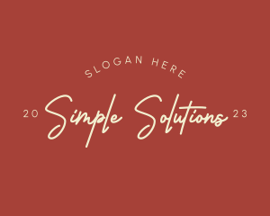Simple Style Script logo design